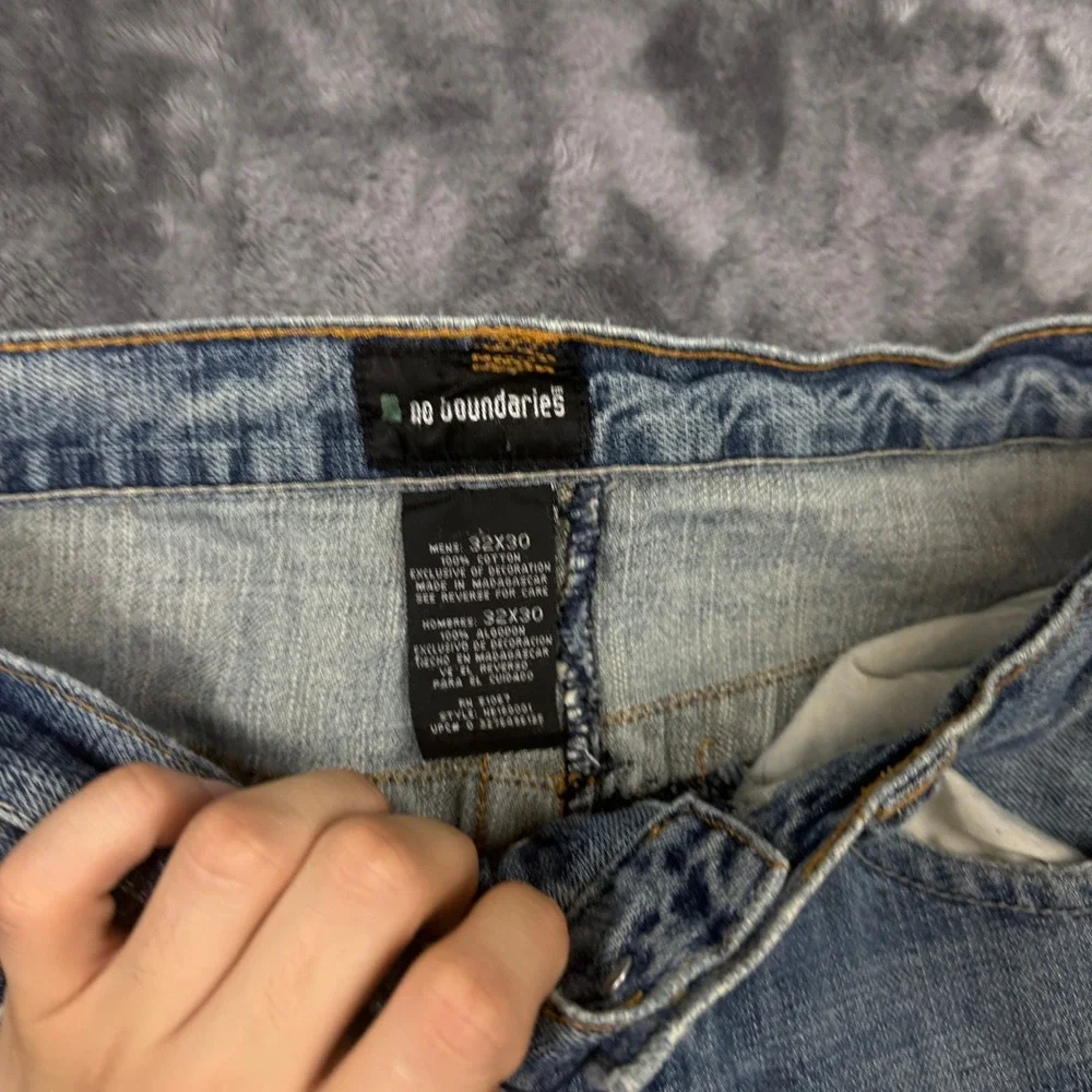 No Boundaries Jeans Mens 32x30 Blue Good Straight Leg Button Fly Cotton Denim